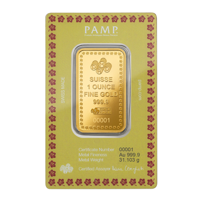 5 Gram PAMP Diwali Peacocks Gold Bar .9999 - Image 2