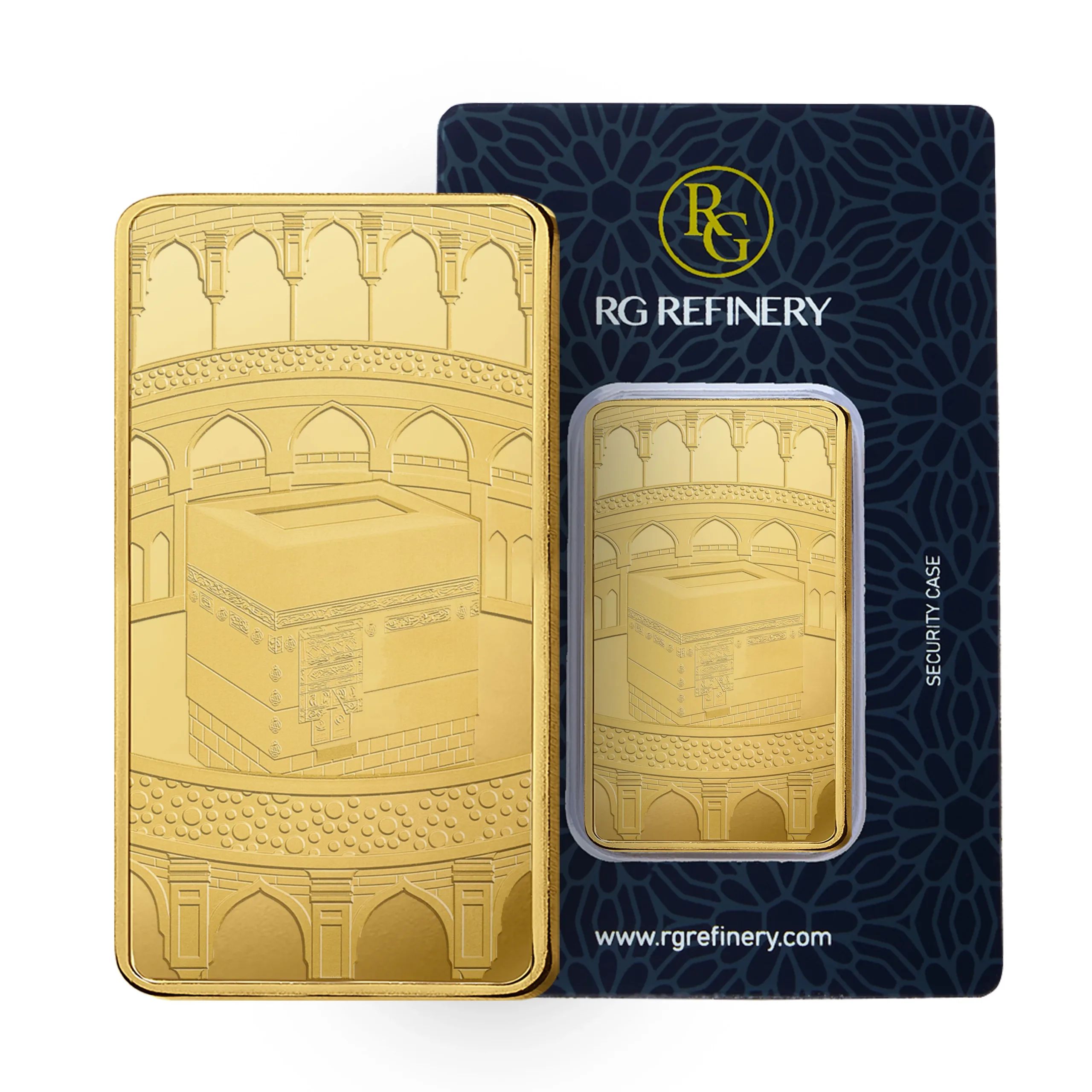 50 gram Pure Gold Kaabah Bar RG Refinery, UAE Bullion Mart