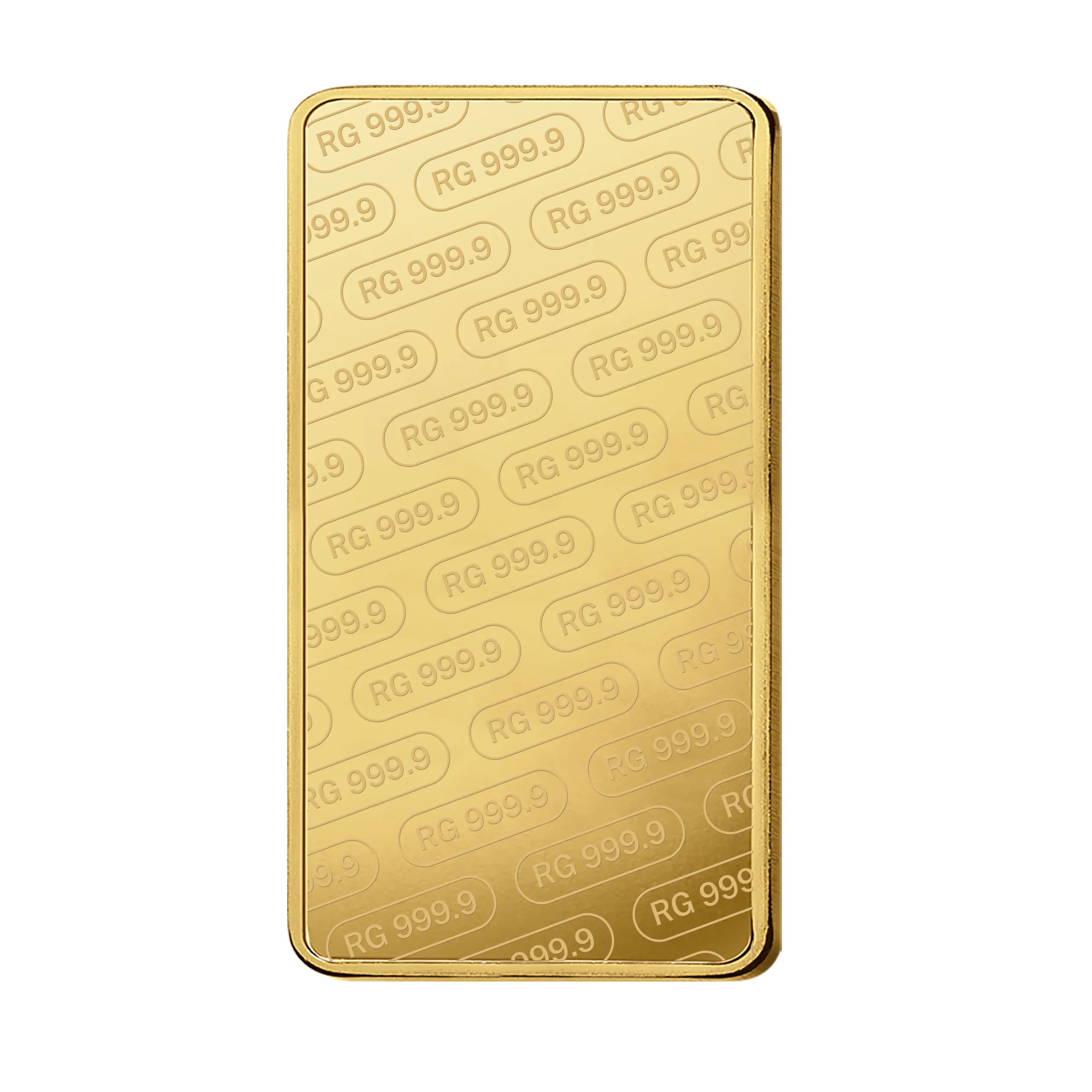 5 gram Pure Gold Bar 0.9999 - RG Refinery, Dubai, UAE - Bullion Mart