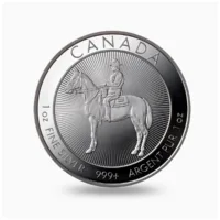 Royal Canadian Mounted Police Silver 1 oz Rounds, Argentia .999+