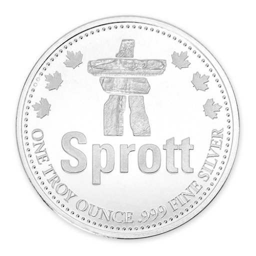 1 oz Sprott Pure Silver Coin