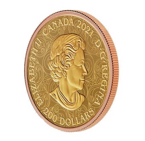 2021 1 oz. Pure Gold Pink Diamond Coin – Treasure - Image 5