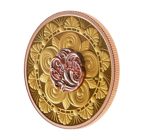 2021 1 oz. Pure Gold Pink Diamond Coin – Treasure - Image 3
