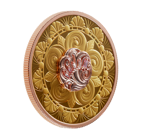 2021 1 oz. Pure Gold Pink Diamond Coin – Treasure - Image 2