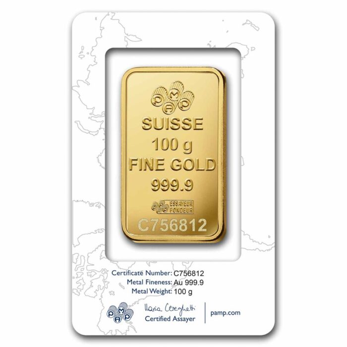 100 gram PAMP Pure Gold Rosa Bar (BU) - Image 2
