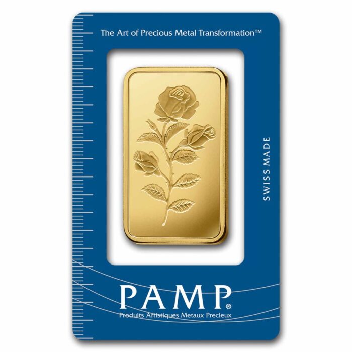 100 gram PAMP Pure Gold Rosa Bar (BU)