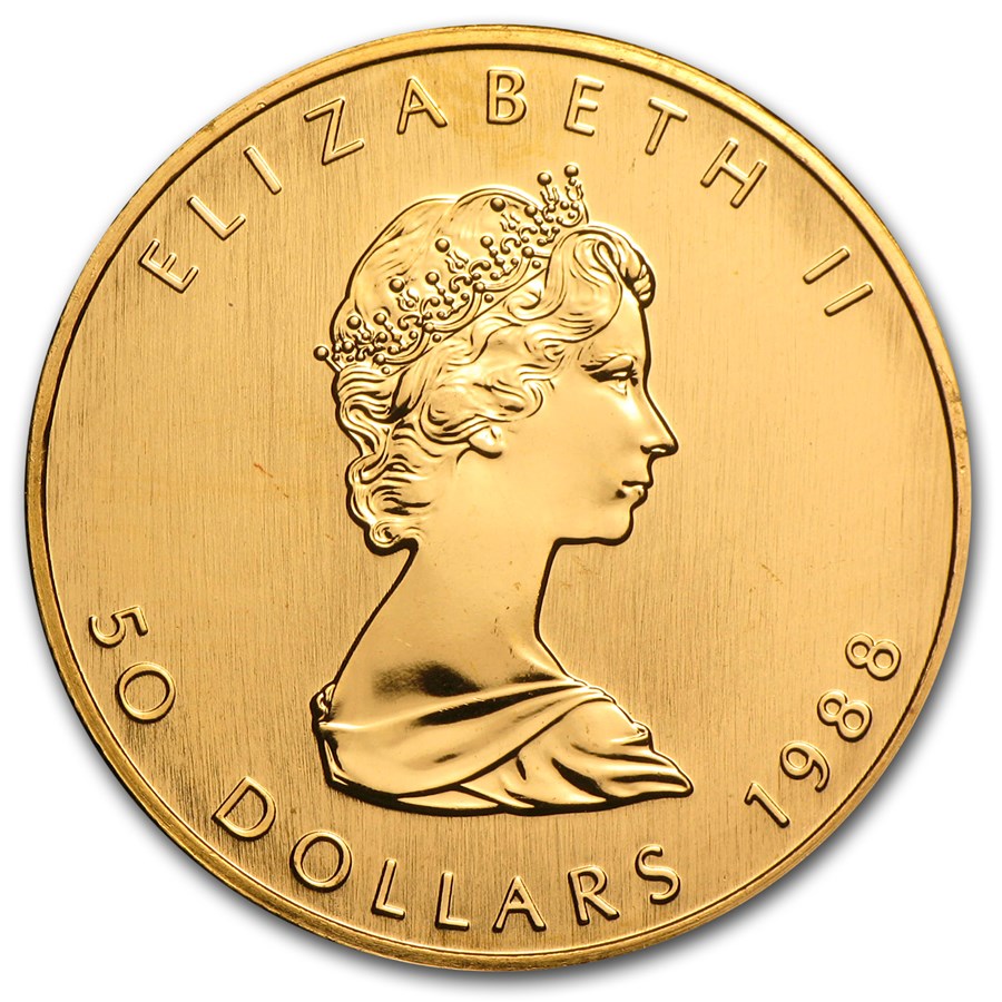 1988 1 oz Canadian Gold Maple Leaf Coin - Image 2
