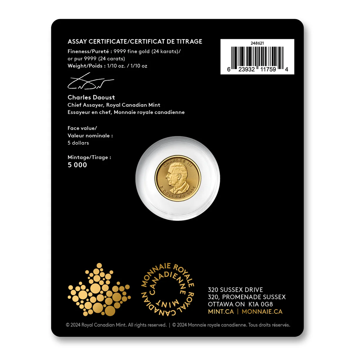 2025 $5 Treasured Maple Leaf GML: Polar Bears Privy Mark (Premium Bullion)  - Pure Gold Coin - Bullion Mart