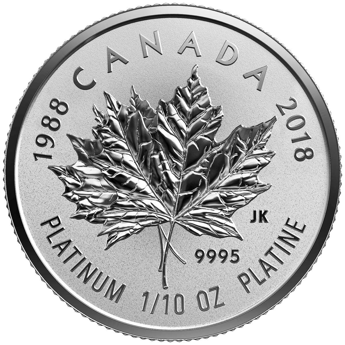 2018 Pure Platinum Fractional Set: 30th Anniversary of the Platinum Maple Leaf - Pure Platinum Coin - Image 8
