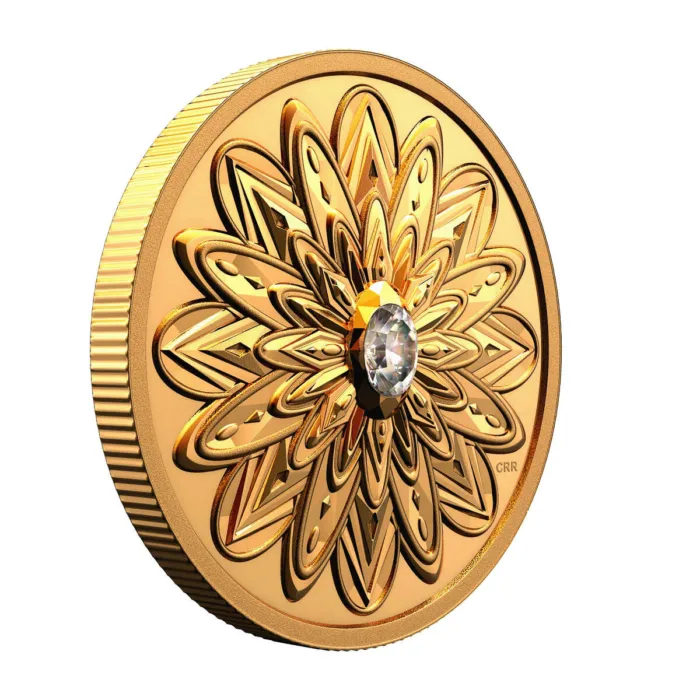 2021 $200 Purely Brilliant Collection: Forevermark Black Label Oval - Pure Gold Coin - Image 2