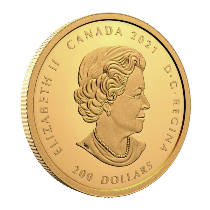 2021 $200 Purely Brilliant Collection: Forevermark Black Label Oval - Pure Gold Coin - Image 3