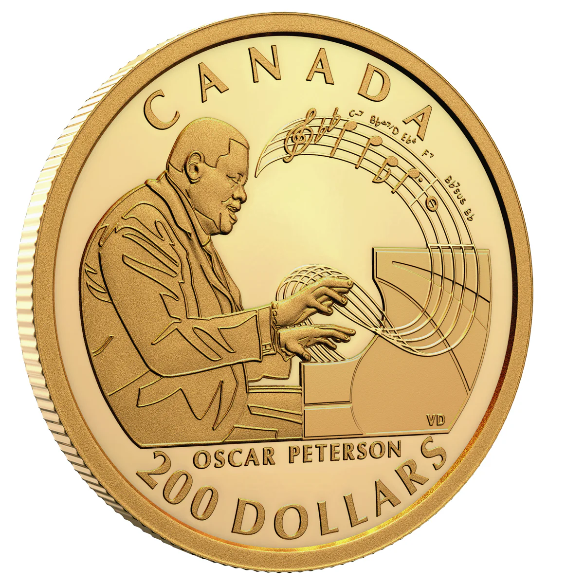 2022 $200 Celebrating Oscar Peterson - Pure Gold Coin - Image 2