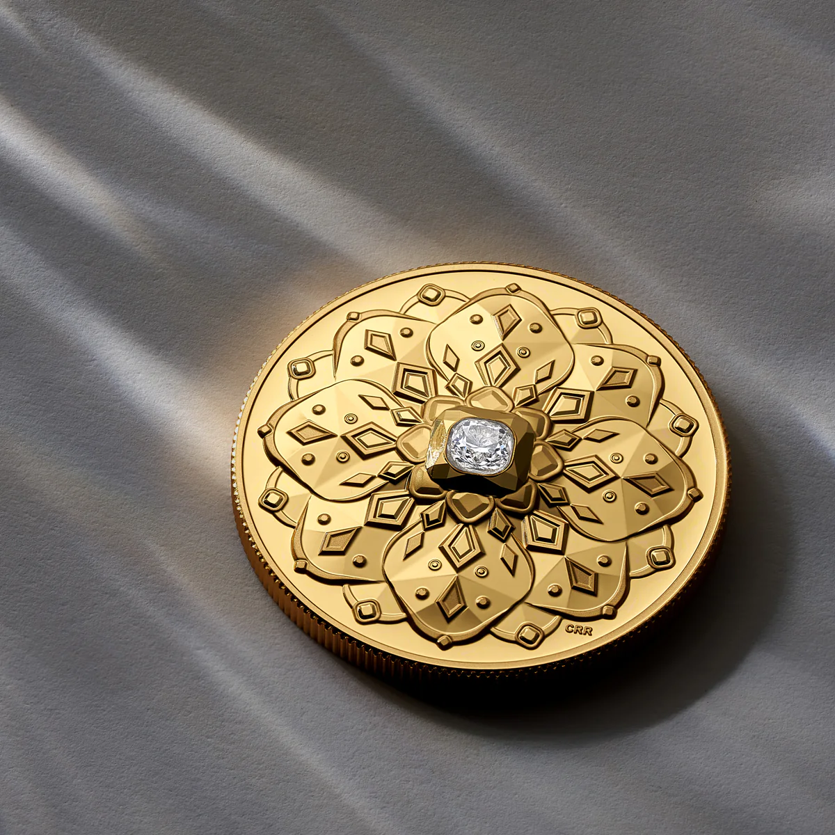 2022 $200 Purely Brilliant Collection: Forevermark Black Label Cushion - Ultra-High Relief Pure Gold Coin - Image 5
