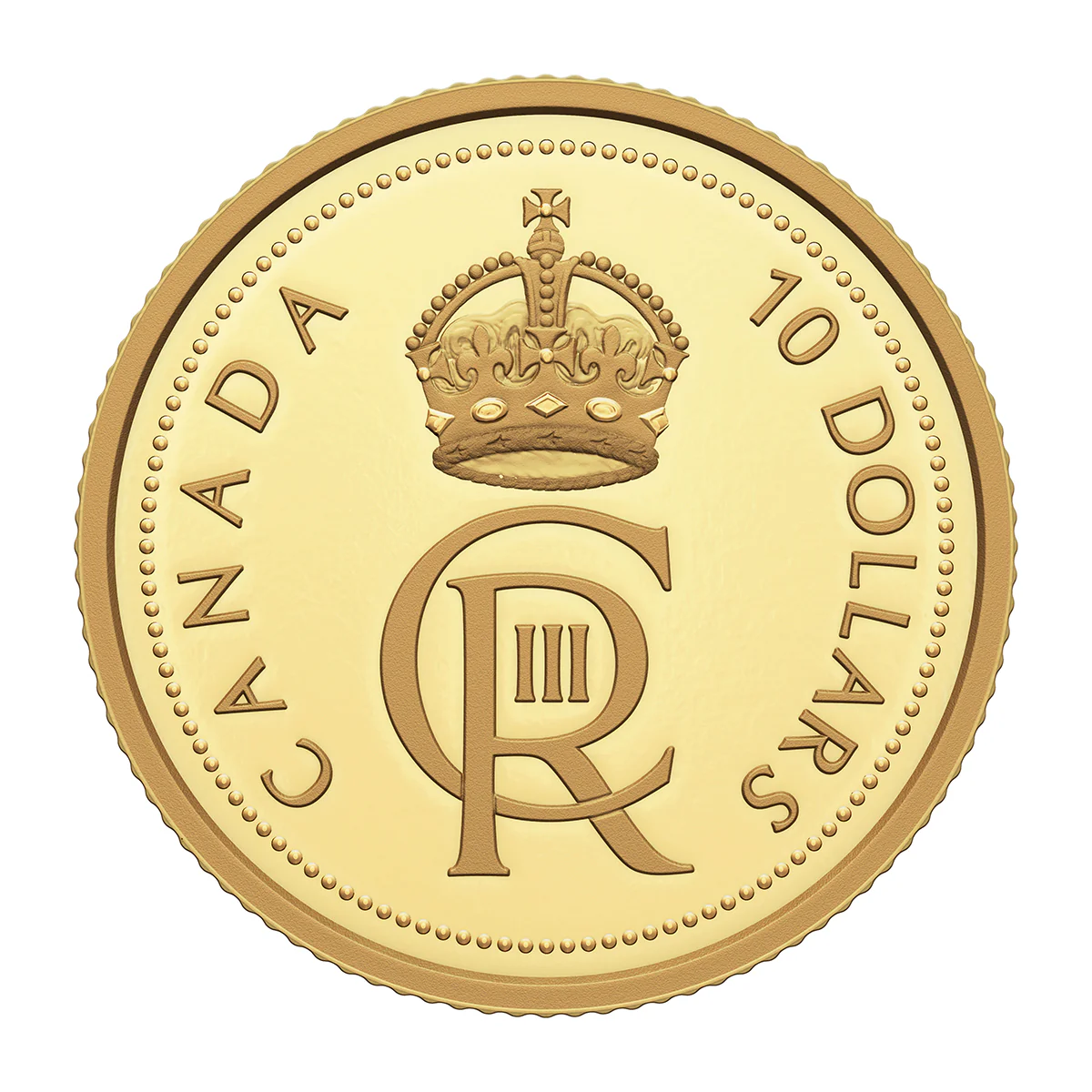 MIEL CRISHUNANT\r
ヴィンテージレザーライクビッグシルエットブルゾン 2023 $10 His Majesty King Charles III's Royal Cypher - Pure