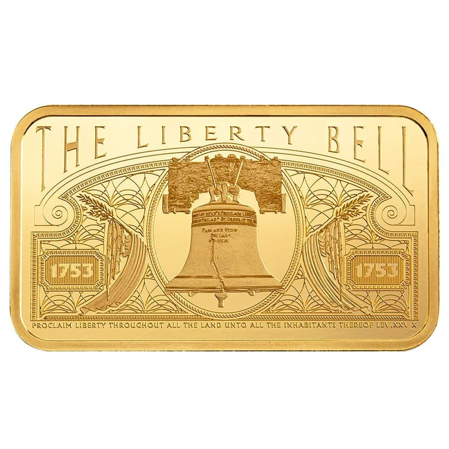 1 oz PAMP Suisse Liberty Bell Pure Gold Bar .9999 (w/Assay