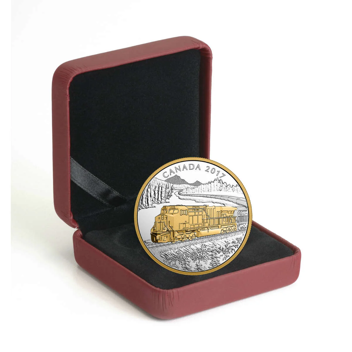 2017 $20 Locomotives Across Canada: The GE ES44AC - Pure Silver Gold-Plated Coin - Image 3