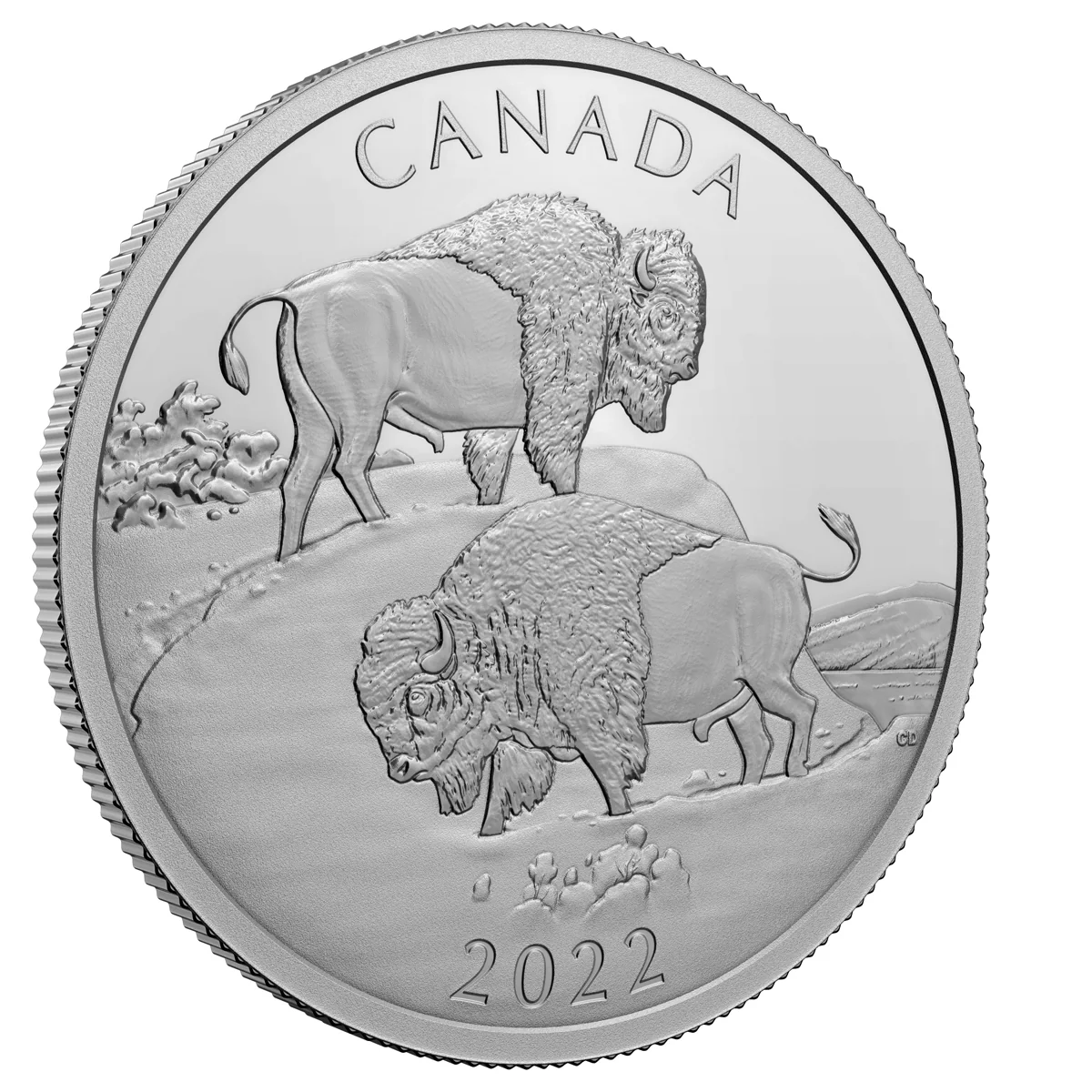 2022 $30 The Mighty Bison - Pure Silver Coin - Image 3