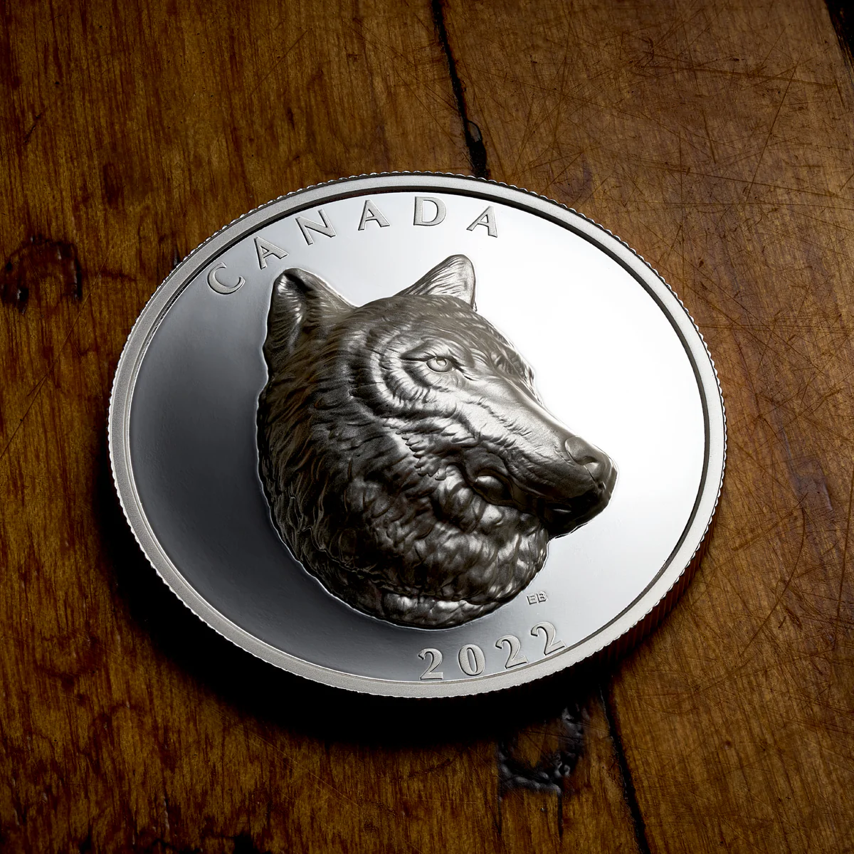 2022 $25 Timber Wolf - Pure Silver Coin - Image 5