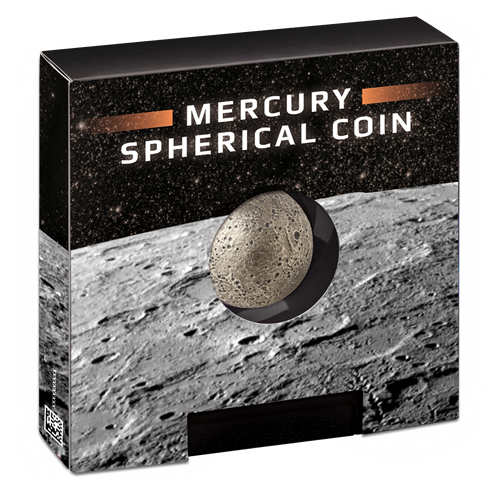 2022 1 oz. Pure Silver Spherical Coin - Travel to Mercury - Image 3