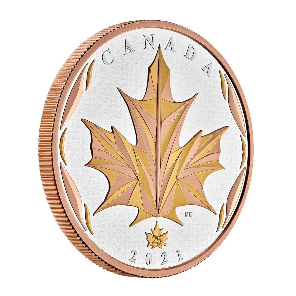 2021 $50 Maple Leaves in Motion - Pure Silver Coin - Image 3