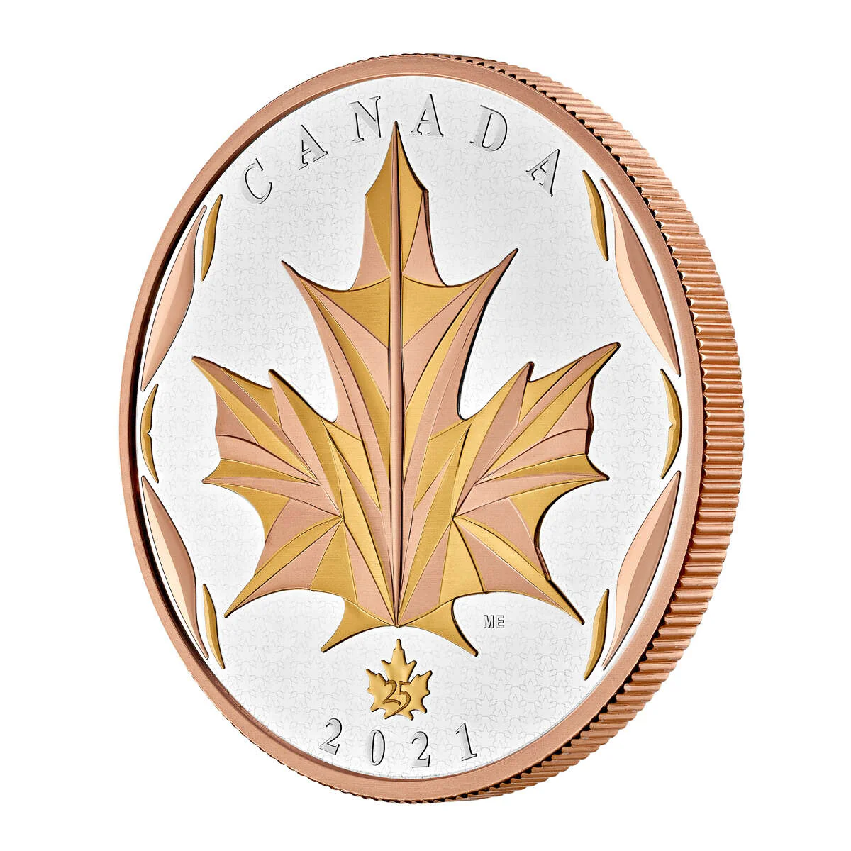 2021 $50 Maple Leaves in Motion - Pure Silver Coin - Image 4