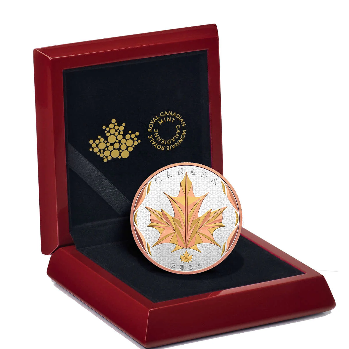 2021 $50 Maple Leaves in Motion - Pure Silver Coin - Image 5