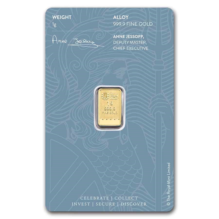 1 gram Gold Bar - The Royal Mint Britannia - Image 2