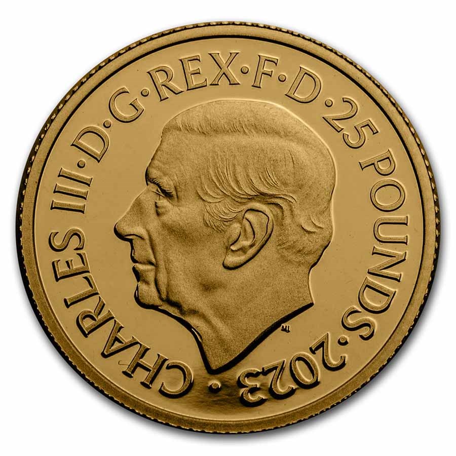 2023 1/4 oz Gold Tudor Beasts Bull of Clarence Gold Coin - Image 2