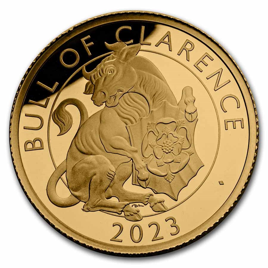 2023 1/4 oz Gold Tudor Beasts Bull of Clarence Gold Coin