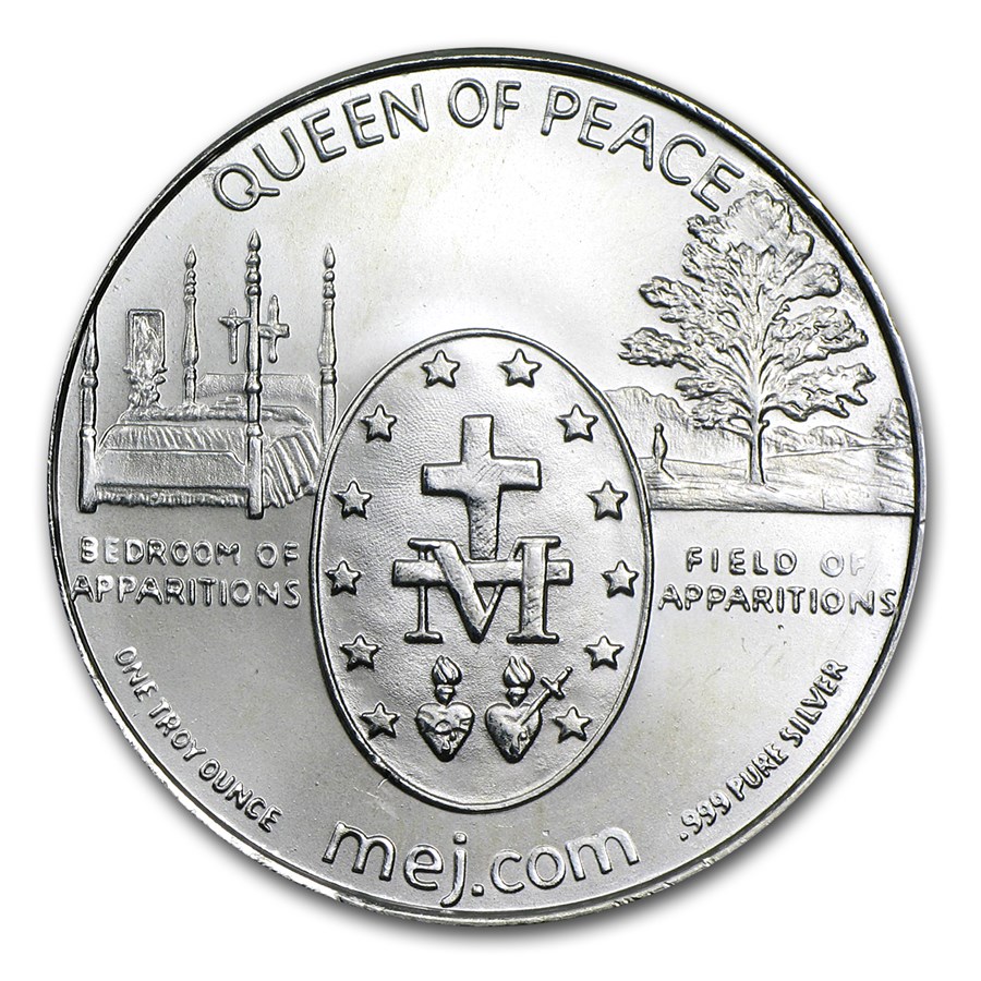 miracleマントルピース 1 oz Silver Round - Medjugorjes - Miraculous Medal (Assorted