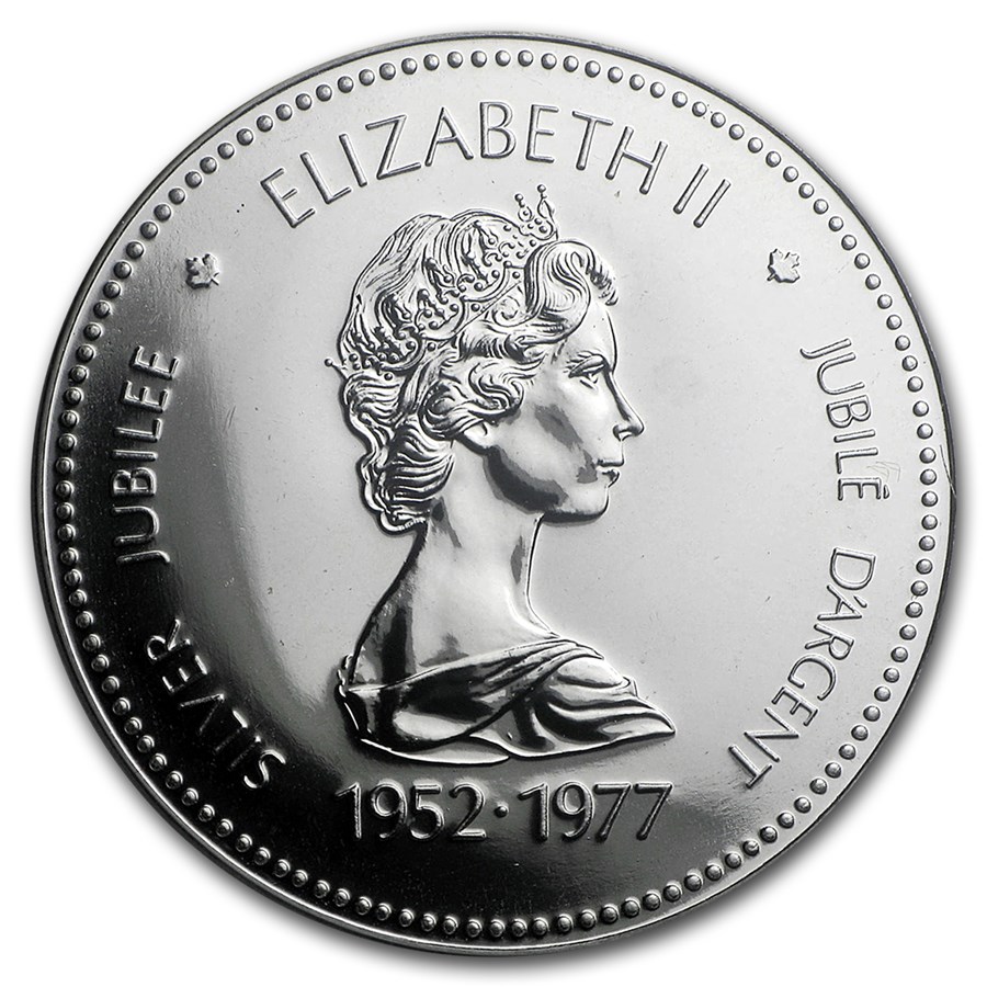 D.H.MORTON作 THE QUEENS SILVER JUBILEE 1977 Canada Silver Dollar Specimen (Queen's Silver Jubilee