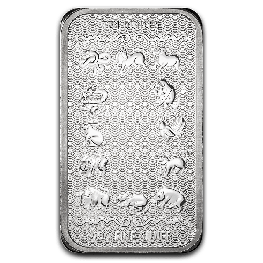 2026 10 oz PAMP Year of the Horse Pure Silver Bar .999 - Bullion Mart