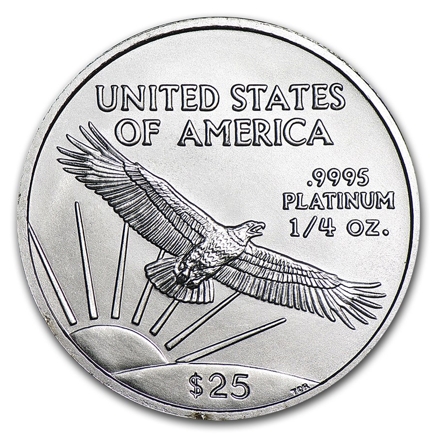 1/4 oz American Platinum Eagle Coin BU (Random Year) - Image 2