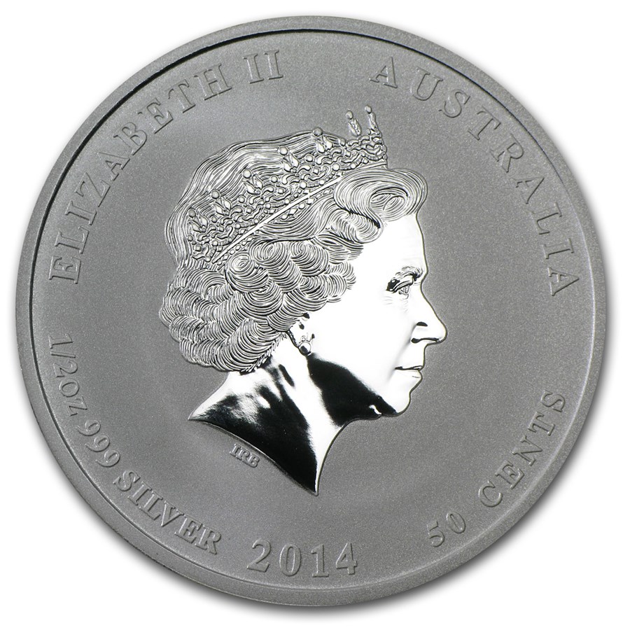 2014 Australia 1/2 oz Silver Year of the Horse BU (Series II) - Image 2