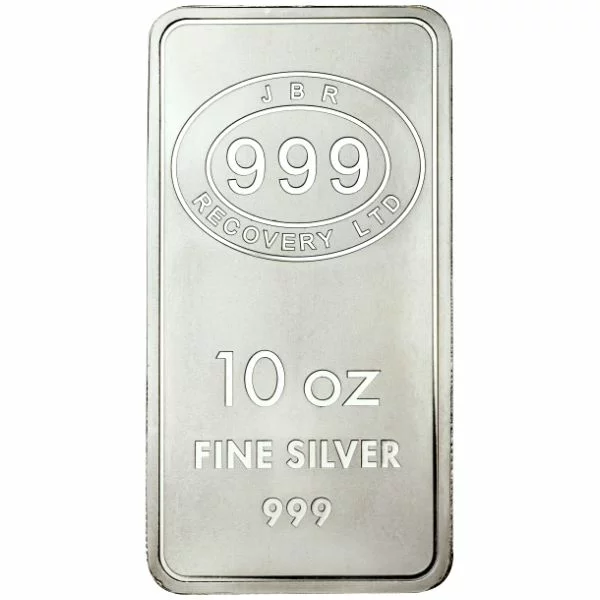 10 oz JBR Silver Bar (Open) - Bullion Mart