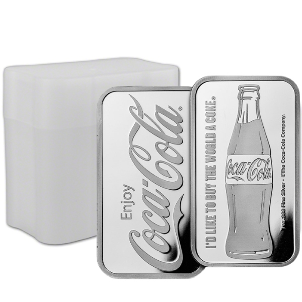 1 oz Coca Cola Silver Bar Empty Tube - Image 3