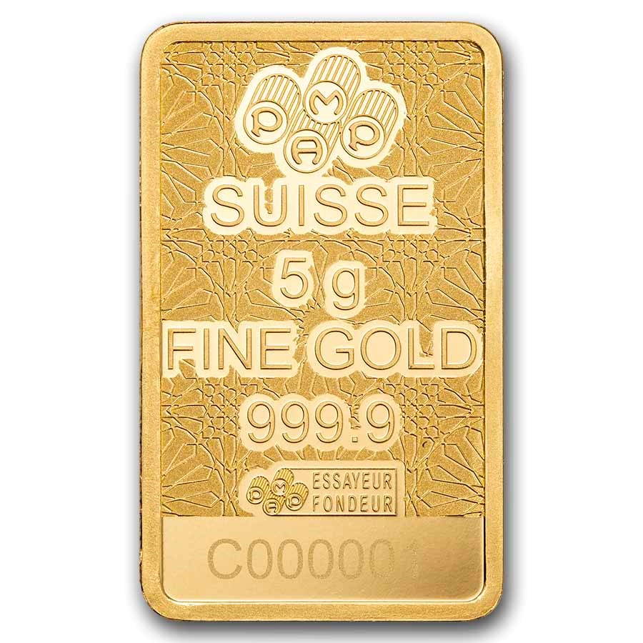 5 gram Gold Bar - PAMP Arabian Falcon (w/Assay & Frame) - Image 4