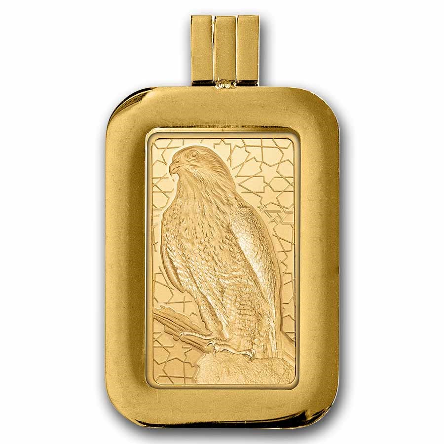 5 gram Gold Bar - PAMP Arabian Falcon (w/Assay & Frame) - Image 5