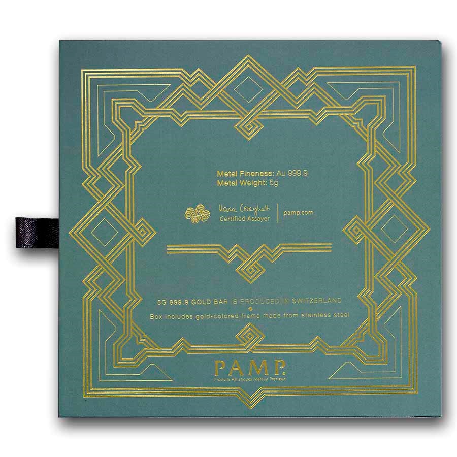 5 gram Gold Bar - PAMP Arabian Falcon (w/Assay & Frame) - Image 7