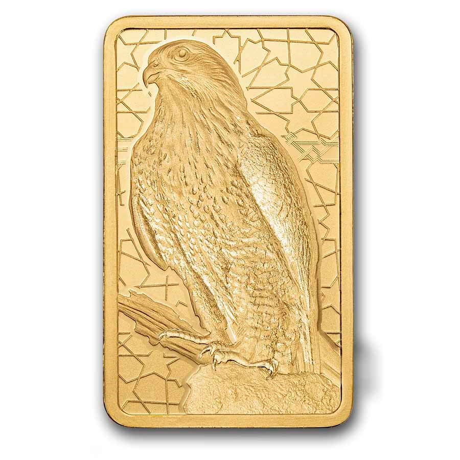 5 gram Gold Bar - PAMP Arabian Falcon (w/Assay & Frame) - Image 3