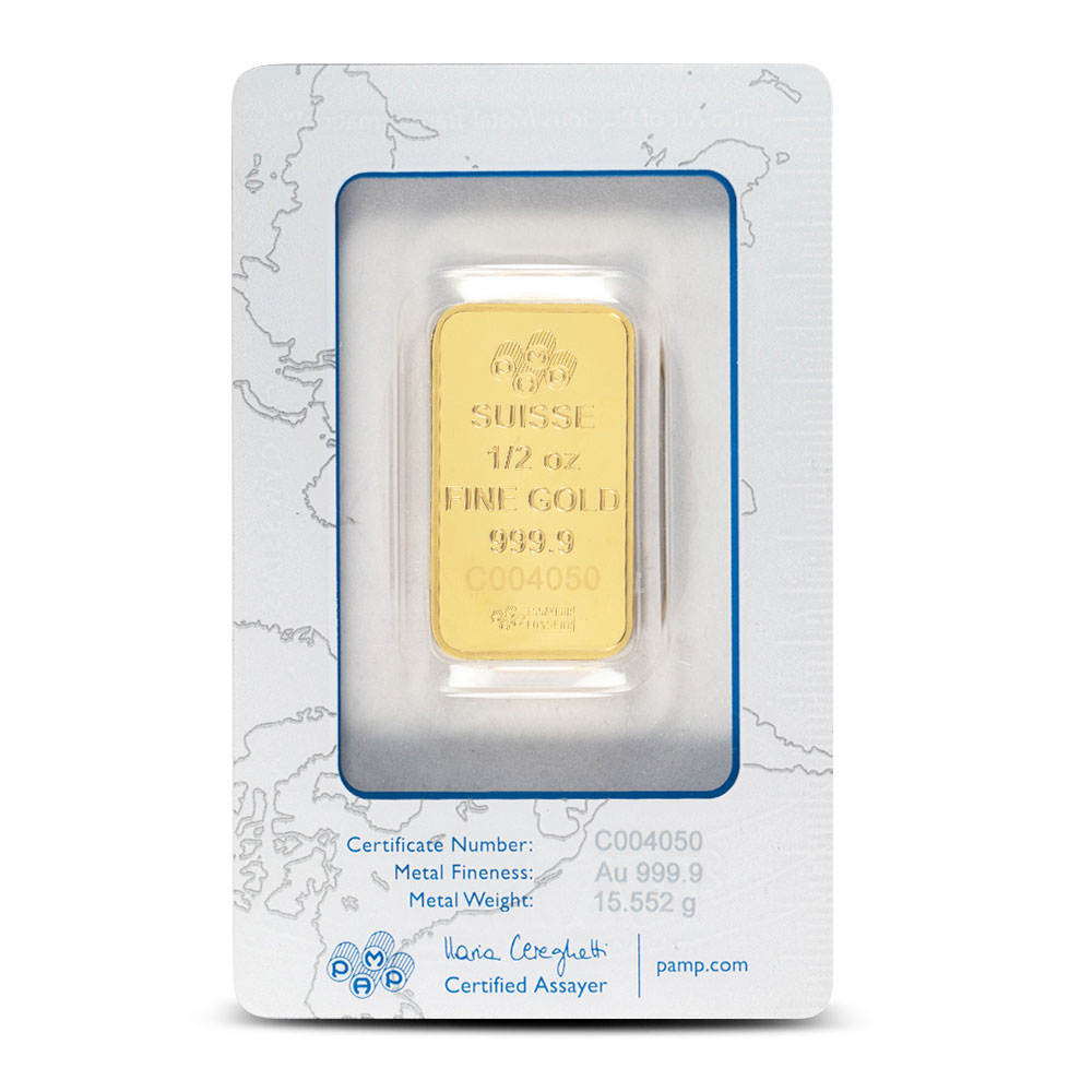 1/2 Oz Gold Pamp Suisse Rosa Bar (IN ASSAY) - Image 2