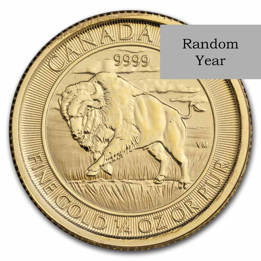 Canada 1/4 oz Gold Buffalo BU (Year Varies)
