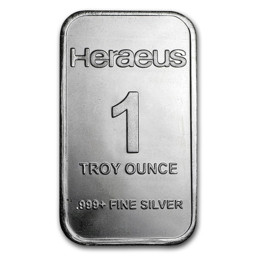 1 oz Silver Bar - Heraeus