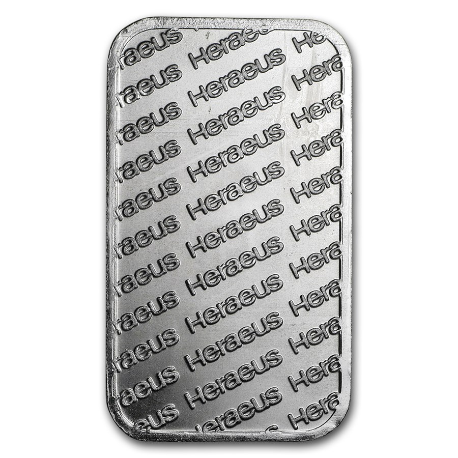 1 oz Silver Bar - Heraeus - Image 2
