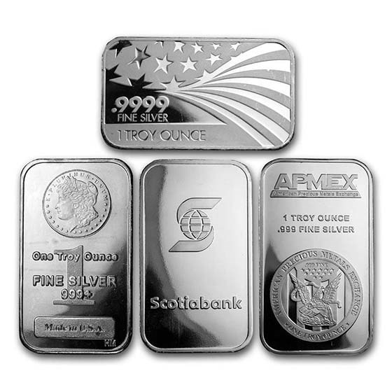 1 oz Silver Bar - Secondary Market (Various Brands)