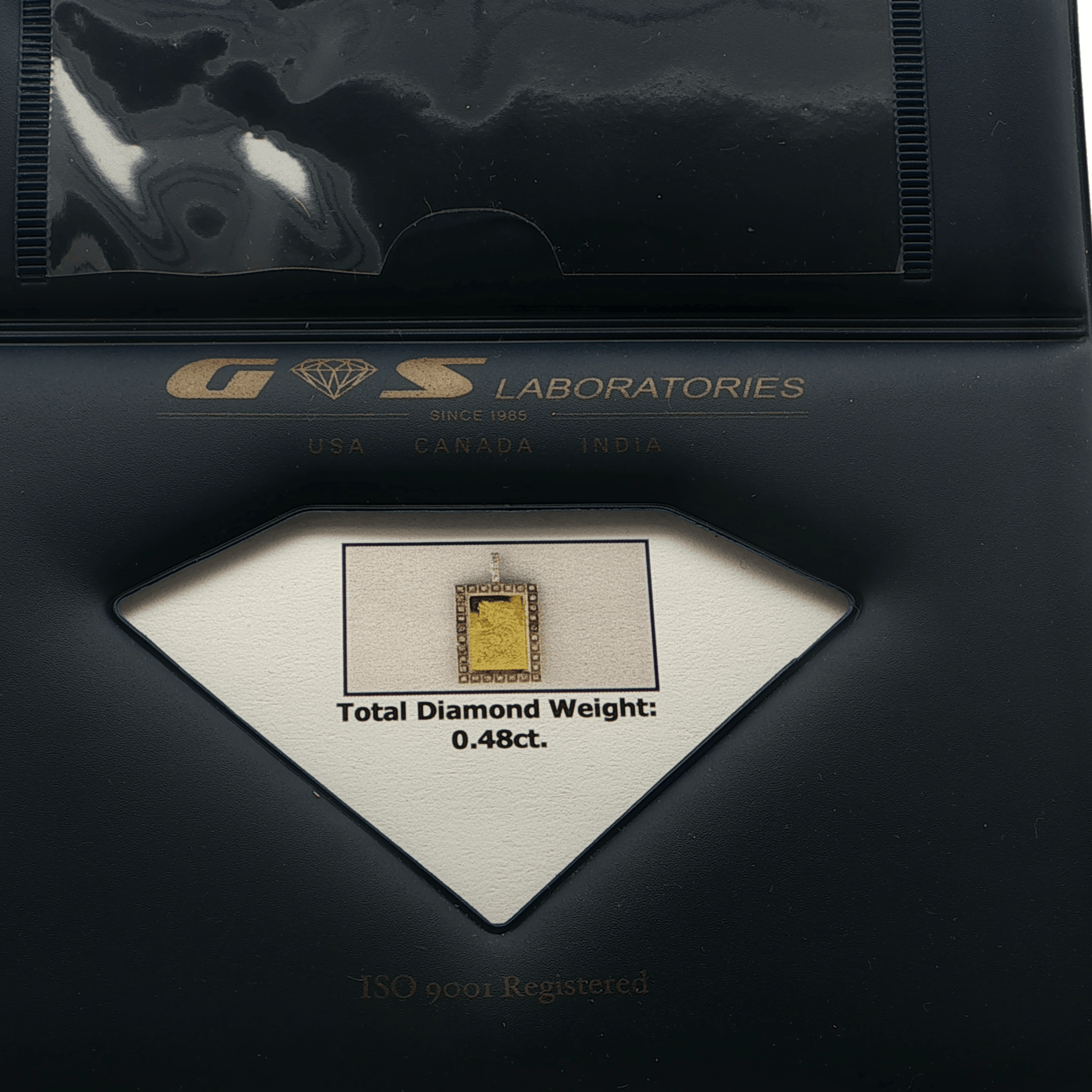 18KT Yellow Gold Diamond Frame for 10 Gram Gold Bar - Image 3