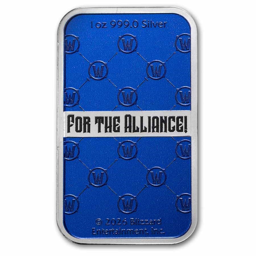1 oz Silver World of Warcraft Alliance Bar (TEP) - Image 4