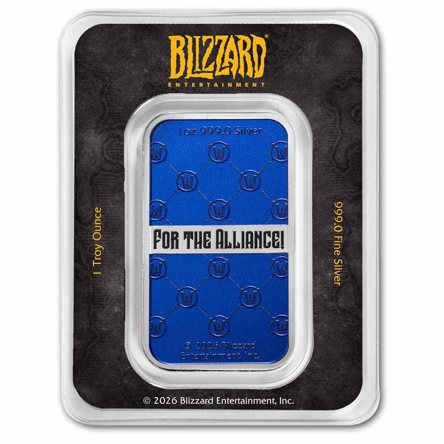 1 oz Silver World of Warcraft Alliance Bar (TEP) - Image 2