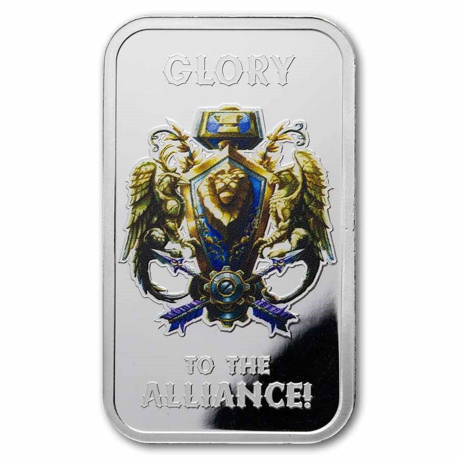 1 oz Silver World of Warcraft Alliance Bar (TEP) - Image 3