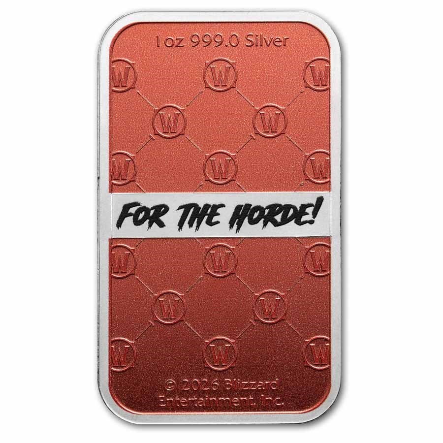 1 oz Silver World of Warcraft Horde Bar (TEP) - Image 4